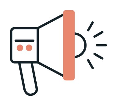 megafon simgesi, vektör illüstrasyonu