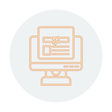 çevrimiçi haber simgesi vektör illüstrasyonu               