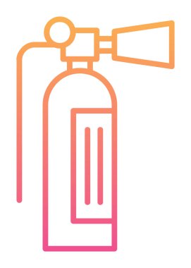 düz basit yangın söndürme simgesi çizimi