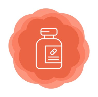 ilaç şişesi simgesi, vektör illüstrasyonu