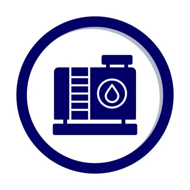 Fabrika tankı simgesi, vektör illüstrasyonu