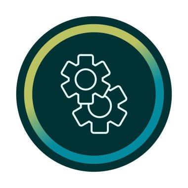 Gears'ı web simgesi, vektör çizim 