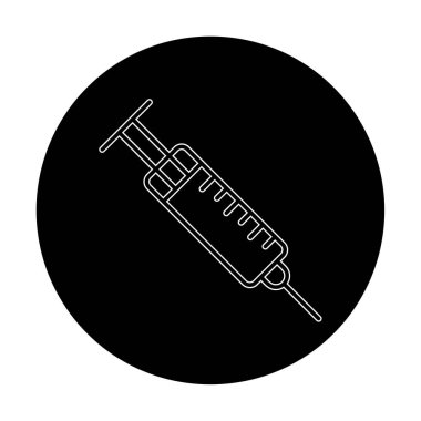 Şırınga web simgesi, vektör çizim 