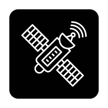 Uydu Simgesi, vektör illüstrasyonu 