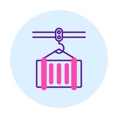 kargo vinç simgesi, vektör illüstrasyon tasarımı