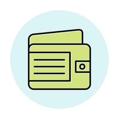 Cüzdan web simgesi, vektör illüstrasyon tasarımı