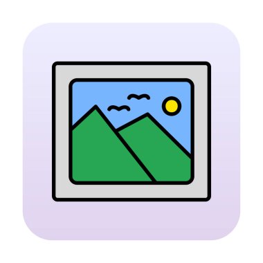 Galeri simgesi, web vektör illüstrasyonu