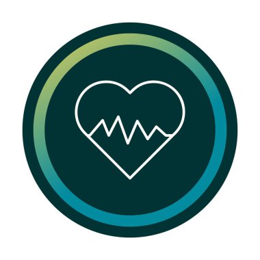 Kalp simgesi, vektör illüstrasyonu basit tasarım