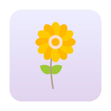 Basit çiçek ikonu vektör illüstrasyon tasarımı