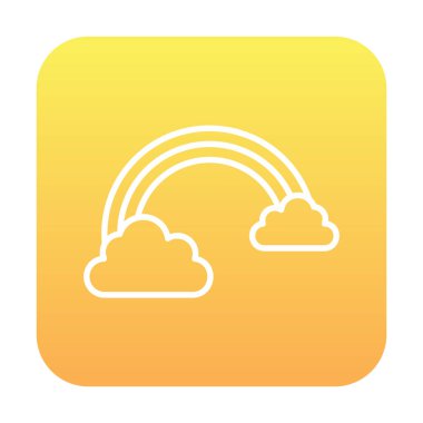 düz biçimli gökkuşağı simgesi, vektör illüstrasyonu