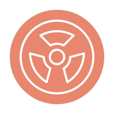 Radyasyon işareti. Web simgesi basit tasarım