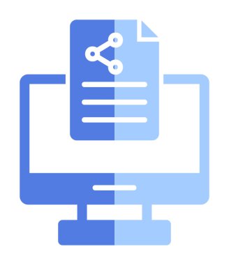 Simge paylaşım vektörlü düz bilgisayar