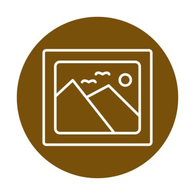 Galeri simgesi, web vektör illüstrasyonu