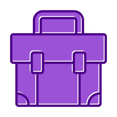 bavul ikonu vektör illüstrasyonu 