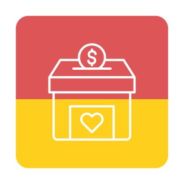 Bağış Kutusu vektör simgesi