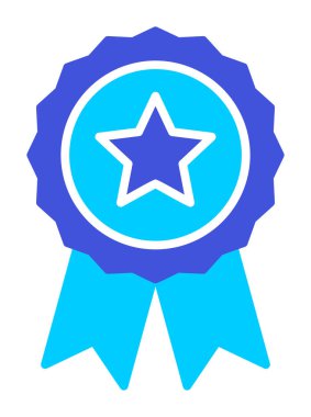  Basit ödül rozet vektörü düz çizgi simgesi