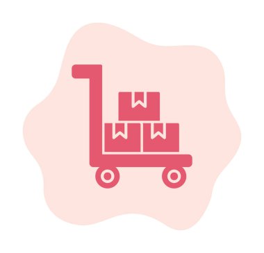 Arkaplanda fabrika tramvayı simgesi. 