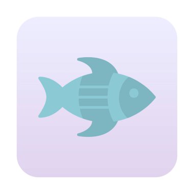 balık yassı simgesi, vektör illüstrasyonu