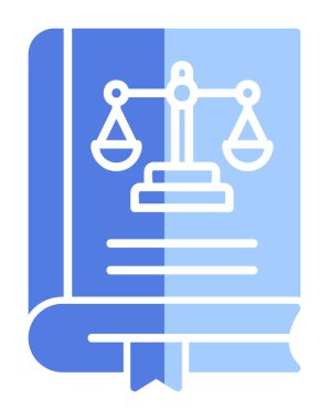Hukuk kitabı. Web simgesi basit illüstrasyon 
