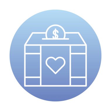 Charity Kutu vektör simgesi 