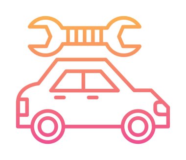 araba servisi, bakım vektörü illüstrasyon tasarımı 