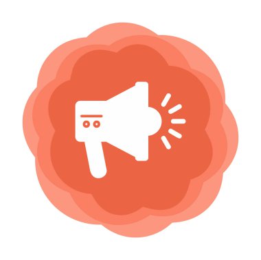 megafon simgesi, vektör illüstrasyonu