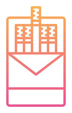 Sigara Paketi Simge Vektör Çizimi