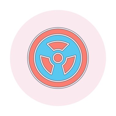 Radyasyon işareti. Web simgesi basit tasarım