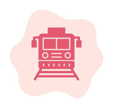 tren simgesi, vektör illüstrasyonu 