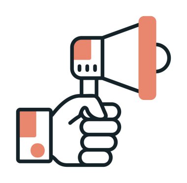 megafon simgesi, vektör illüstrasyonu