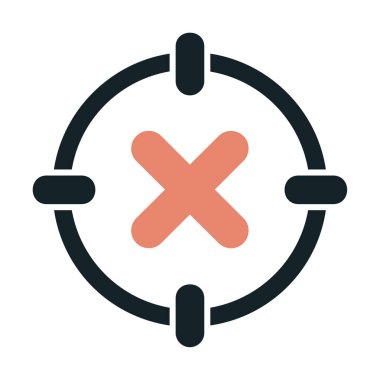  Çember simgesinde konsantrasyon ya da çapraz çizgi yok, vektör illüstrasyonu 