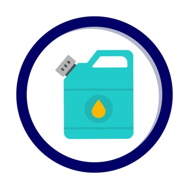 Yağ tenekesi simgesi. Web tasarımı için basit yakıt vektör simgesi çizimi                                