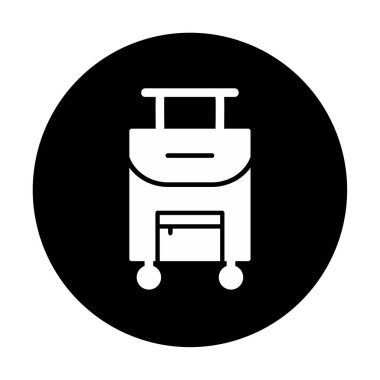 Bavul seyahat çantası ikonu. Bagaj kavramı                                   