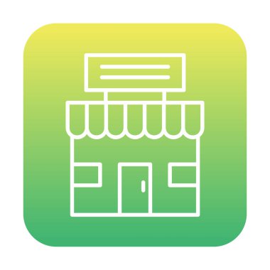 dükkan simgesi, vektör illüstrasyonu basit tasarım