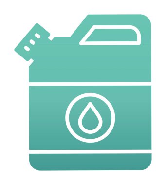 Yağ tenekesi simgesi. Web tasarımı için basit yakıt vektör simgesi çizimi                                