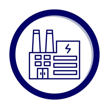 Elektrik fabrikası renkli vektör simgesi