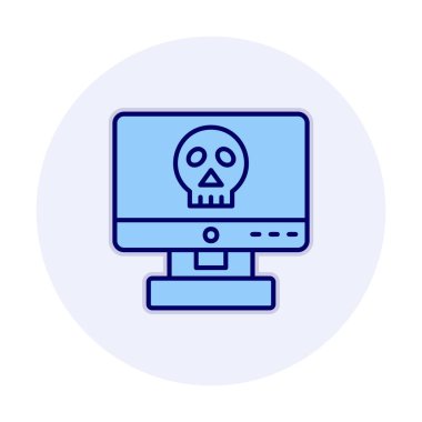 Bilgisayar korsanlığı simgesi, basit bir stil. vektör