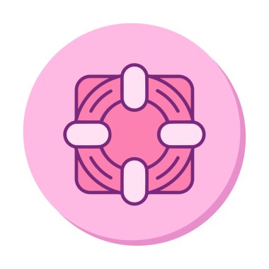 Bir cankurtaran simgesinin vektör illüstrasyonu