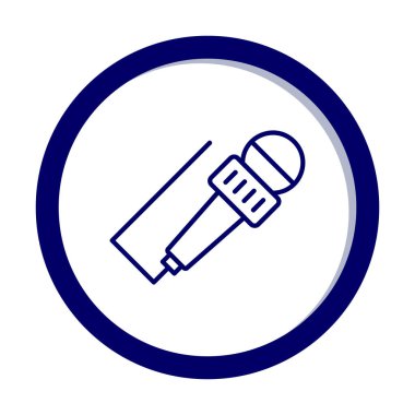 mikrofon web simge vektör çizim 