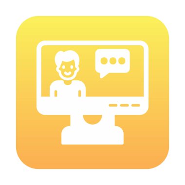 TV haber simgesi, vektör illüstrasyonu basit tasarım