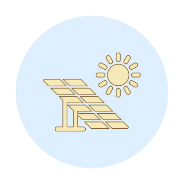 Güneş paneli ikon vektör illüstrasyonu