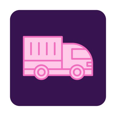 kamyon simgesi, vektör illüstrasyonu