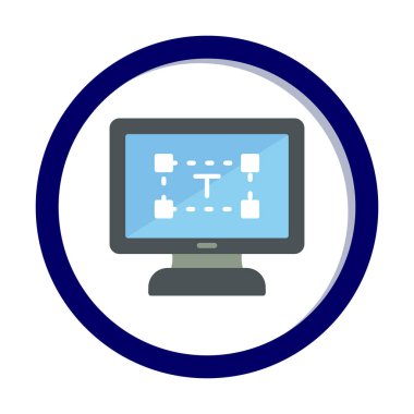 Bilgisayar metin düzenleyici simgesi, vektör illüstrasyonu