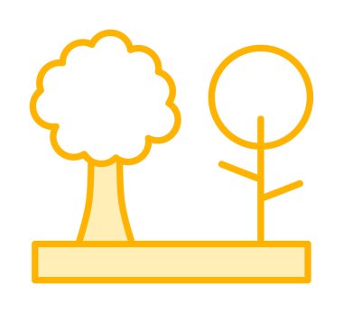 Kişisel ve ticari kullanım için ağaç simgesi vektör illüstrasyonu.