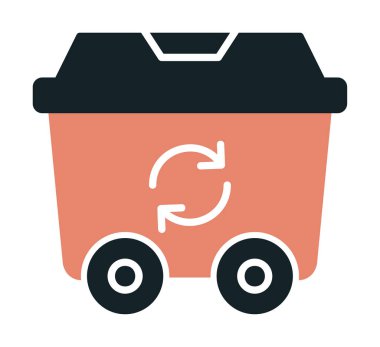 Çöp vektörü simgesi geri dönüşüm işareti