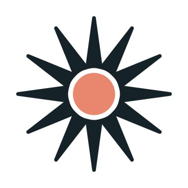 Optik radyasyon işareti vektör düz simgesi 