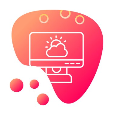 Hava Durumu Haber simgesi, vektör illüstrasyonu 