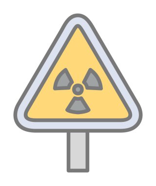 Radyasyon işareti. Web simgesi basit tasarım