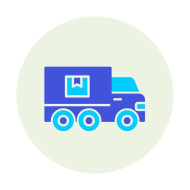 kamyon simgesi, vektör illüstrasyonu