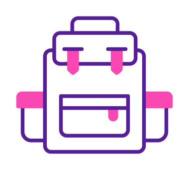 Sırt çantası ikon vektörü. Okul sırt çantası tabelası. izole edilmiş sınır sembolü çizimi